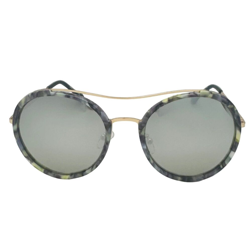 7030 | Light Green Mirror Polarized Circle Sunglasses